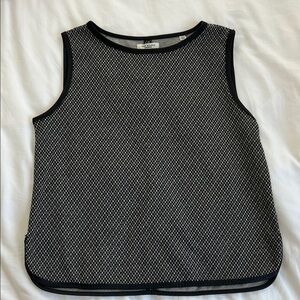 Max Studio Black and White Geometric Tank Top